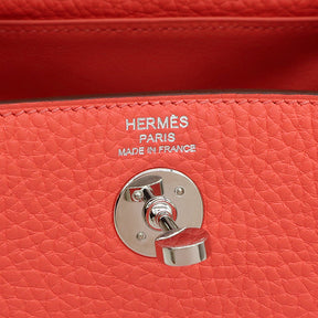 エルメス HERMES リンディ ミニ 20 ローズテキサス トリヨンクレマンス ショルダーバッグ シルバー金具