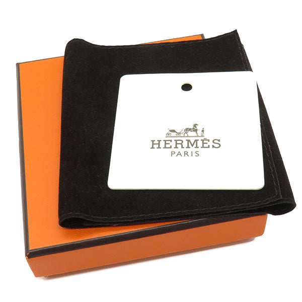 エルメス HERMES オーマイヨン PM  ゴールド×ホワイト レザー GP ネックレス 白 シェーヌダンクル