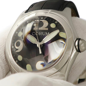 コルム CORUM バブル 163.150.20 クオーツ メンズ 黒 アラビア ドット ドーム型ガラス