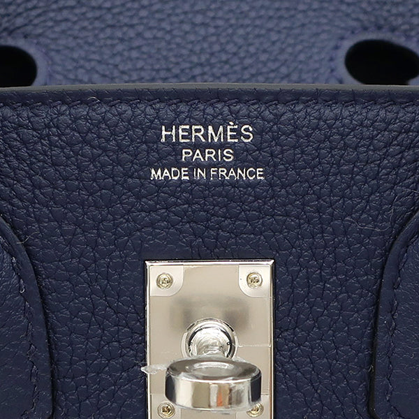 エルメス HERMES バーキン25 ブルーネイビー トゴ ハンドバッグ シルバー金具 新品 未使用 紺