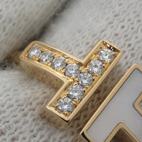 ティファニー Tiffany & Co Tワイヤー ピンクゴールドXパールホワイト K18PG ダイヤモンド マザーオブパール リング 指輪 T&Co. AU750