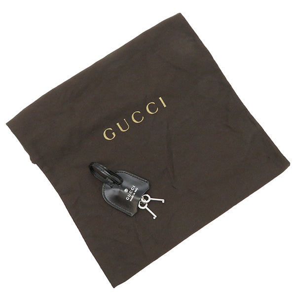 グッチ GUCCI レディロック 331828 ブラック レザー ハンドバッグ シルバー金具 黒