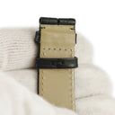 カルティエ Cartier バロンブルーLM用 クロコバンド チャコール クロコダイル 腕時計パーツ 純正 クロコ 尾錠用 替え ベルト ストラップ 19ｍｍ 灰色