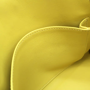 エルメス HERMES ケリー25 内縫い ライム スイフト 2WAYバッグ シルバー金具 黄色 ショルダー