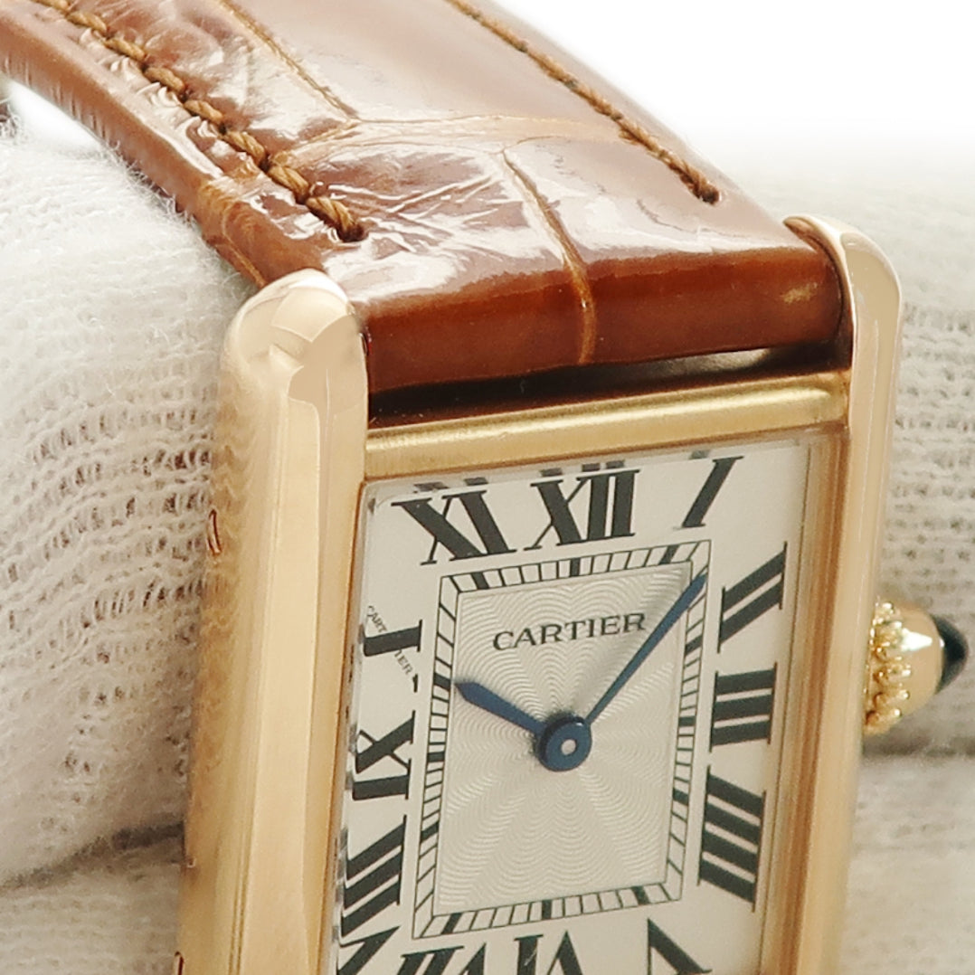 カルティエ Cartier タンク ルイ カルティエ SM WGTA0010 手巻き レディース K18PG無垢 角型 ローマン