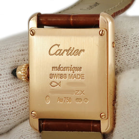 カルティエ Cartier タンク ルイ カルティエ SM WGTA0010 手巻き レディース K18PG無垢 角型 ローマン
