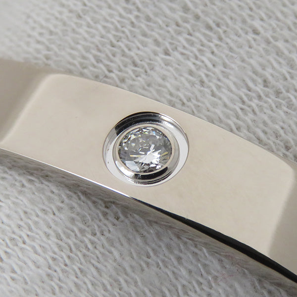 カルティエ Cartier LOVE ラブブレス オープン 1Pダイヤ B6029919 ホワイトゴールド K18WG #19 ブレスレット 750 18K 18金