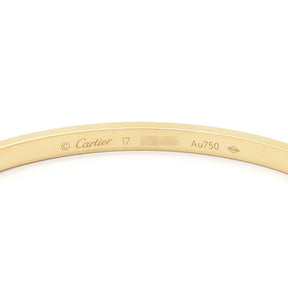 カルティエ Cartier LOVE ラブブレス SM B6047517 イエローゴールド K18YG #17 ブレスレット 750 18K 18金 バングル