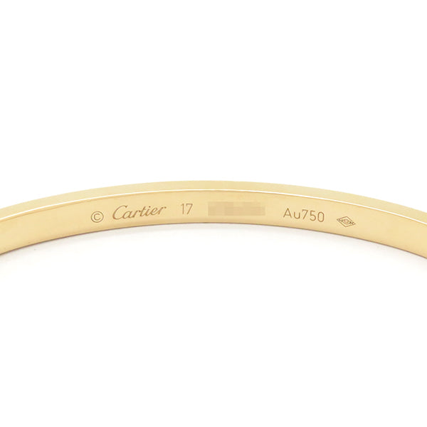 カルティエ Cartier LOVE ラブブレス SM B6047517 イエローゴールド K18YG #17 ブレスレット 750 18K 18金 バングル