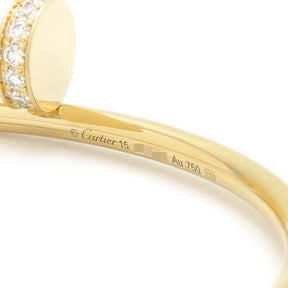 カルティエ Cartier ジュストアンクル SM ダイヤ B6066115 イエローゴールド K18YG ダイヤモンド #15 ブレスレット Au750 JUSTE UN CLOU