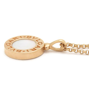 ブルガリ BVLGARI ブルガリブルガリ  350553 パールホワイトXピンクゴールド K18PG ネックレス ペンダント 18K 750 18金