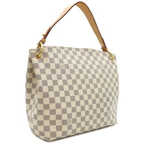 ルイヴィトン LOUIS VUITTON グレースフルPM N42249 ダミエアズール ダミエアズールキャンバス ショルダーバッグ ゴールド金具 ワンショルダー 白