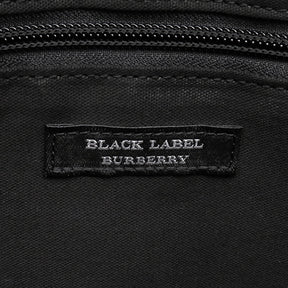 バーバリーブラックレーベル BURBERRY BLACK LABEL 2WAY ブリーフケース ブラック×チェック ナイロン レザー ビジネスバッグ ブラック金具 黒