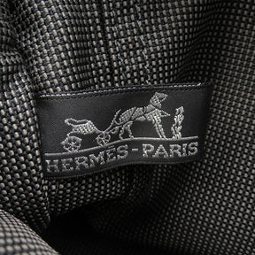 エルメス HERMES エールラインPM グレー キャンバス トートバッグ シルバー金具