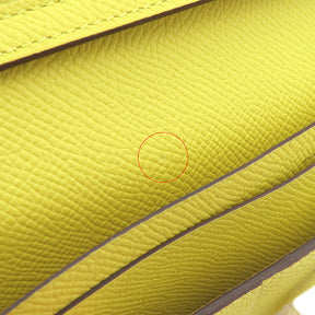 エルメス HERMES ベアンスフレ ヴェルソ ナタ×ライム ヴォーエプソン 長財布 ゴールド金具 新品 未使用 二つ折り財布 バイカラー 白 黄色