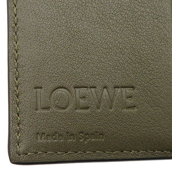 ロエベ LOEWE コンパクト ジップウォレット C660Z41X01 ピンク系 ソフトグレインカーフ 二つ折り財布 ゴールド金具 マルチカラー