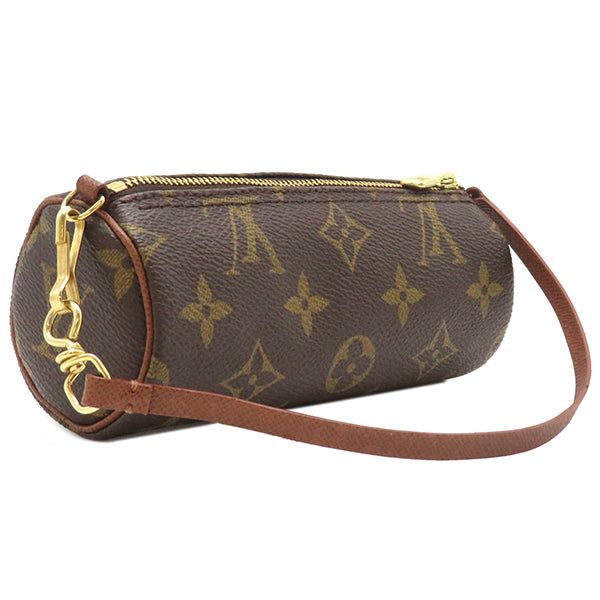 ルイヴィトン LOUIS VUITTON パピヨン 付属ポーチ モノグラム モノグラムキャンバス ポーチ ゴールド金具 茶