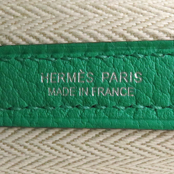 エルメス HERMES ガーデンパーティーTPM ミント ネゴンダ トートバッグ シルバー金具 緑