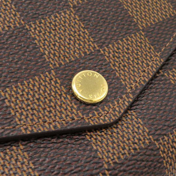 ルイヴィトン LOUIS VUITTON ポルトフォイユ サラ N63209 ダミエ ダミエキャンバス 長財布 ゴールド金具 茶 二つ折り財布