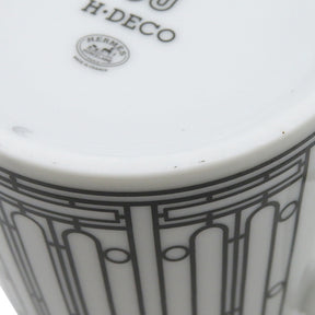 エルメス HERMES H DECO アッシュデコ マグカップ ペア 300ml  37135P  ホワイトXブラック 磁器 食器 新品 未使用 Hデコ 黒 白 2個セット