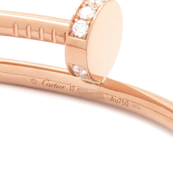 カルティエ Cartier ジュストアンクル  B6048517 ピンクゴールド K18PG ダイヤモンド #17 ブレスレット Au750 JUSTE UN CLOU