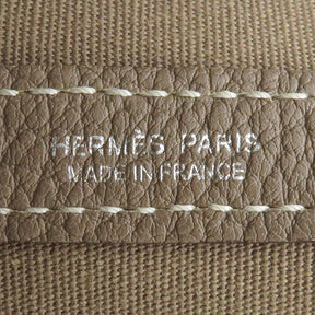 エルメス HERMES ガーデンパーティPM エトゥープ トワルアッシュ ネゴンダ トートバッグ シルバー金具 グレージュ