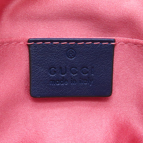 グッチ GUCCI GGマーモント 476434 ネイビー ベロア レザー ウエストバッグ ゴールド金具 青 ウエストバッグ