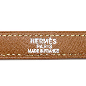 エルメス HERMES ケリー ドッグリード ブラウン クシュベル メタル ファッション雑貨 シルバー金具 茶