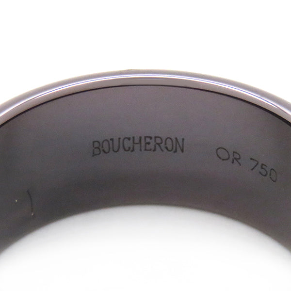 ブシュロン BOUCHERON ゴドロン ブラウン K18YG #58(JP18) リング 指輪 18K 750 18金 PVD ブラック