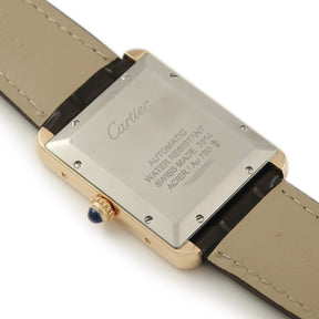 カルティエ Cartier タンクソロ XL W5200026 自動巻き メンズ K18PG×SS 角型 ローマン 青針