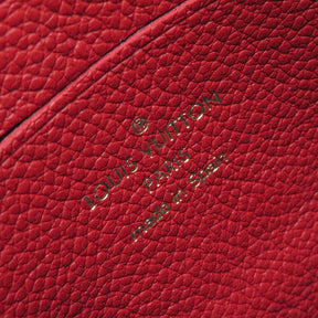 ルイヴィトン LOUIS VUITTON ポシェット ドゥーブル ジップ  M63916 マリーヌルージュ モノグラムアンプラント ショルダーバッグ ゴールド金具 ネイビー×レッド 紺 赤