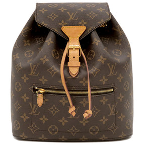 ルイヴィトン LOUIS VUITTON モンスリ MM M43431 モノグラム モノグラムキャンバス リュック・デイパック ゴールド金具  バックパック 茶