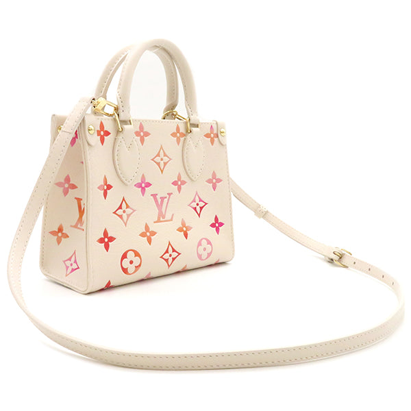 ルイヴィトン LOUIS VUITTON オンザゴー BB M47115 サンライズアクワレル モノグラムアンプラントレザー 2WAYバッグ ゴールド金具 新品 未使用 ショルダー