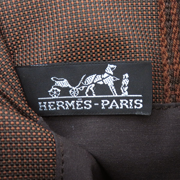 エルメス HERMES エールライン ポシェット ブラウン キャンバス ショルダーバッグ