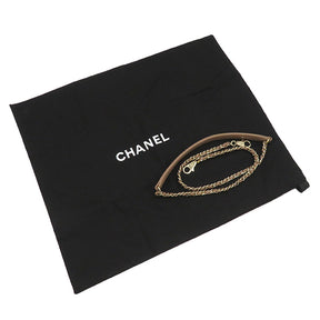 シャネル CHANEL トップハンドル フラップ バッグ A92990  ベージュ系 キャビアスキン 2WAYバッグ ゴールド金具 ココハンドル ピンクベージュ