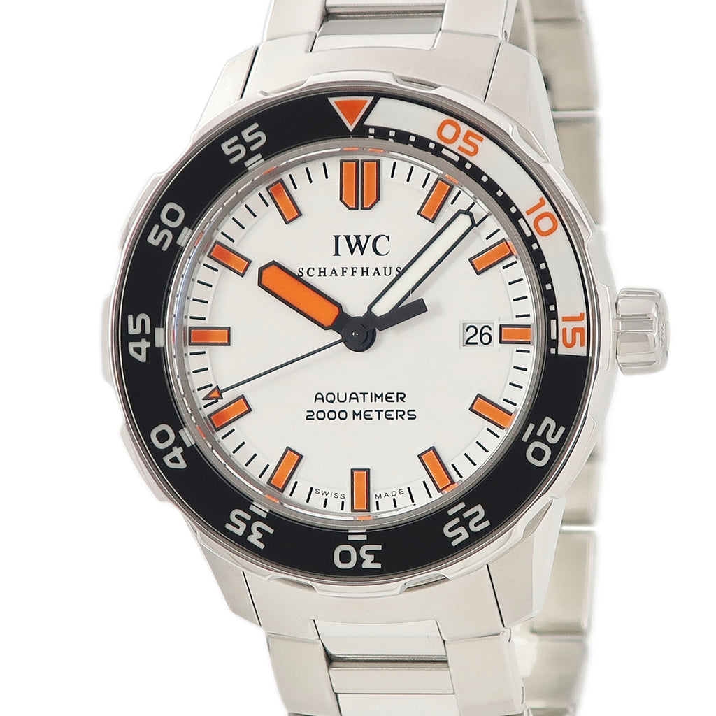 IWC アクアタイマー オートマティック2000 IW356807 自動巻き メンズ 白 黒 オレンジ 逆回転防止ベゼル 限定 希少