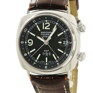 パネライ PANERAI ラジオミール GMT アラーム 42mm PAM00098 F***/500 自動巻き メンズ F番 黒 角型 2001年