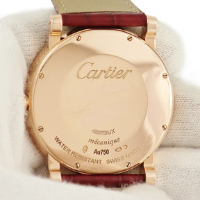 カルティエ Cartier ロトンド ドゥ カルティエ W1556252 手巻き メンズ K18PG無垢 ギヨシェ ローマン 青針