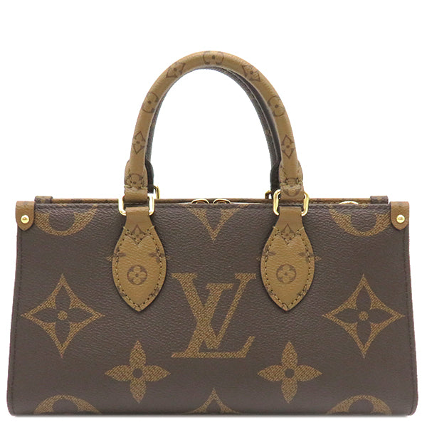 ルイヴィトン LOUIS VUITTON オンザゴー EW M46653 モノグラムリバース モノグラムキャンバス モノグラムリバースキャンバス 2WAYバッグ ゴールド金具 茶 ショルダー コインケース付き 新品 未使用