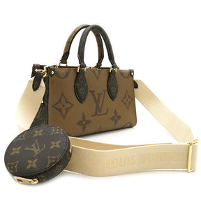 ルイヴィトン LOUIS VUITTON オンザゴー EW M46653 モノグラムリバース モノグラムキャンバス モノグラムリバースキャンバス 2WAYバッグ ゴールド金具 茶 ショルダー コインケース付き 新品 未使用