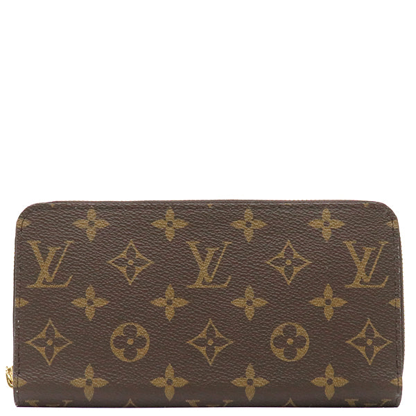 ルイヴィトン LOUIS VUITTON ジッピー ウォレット M41894 モノグラム×ローズバレリーヌ モノグラムキャンバス 長財布 ゴールド金具 茶 ラウンドファスナー