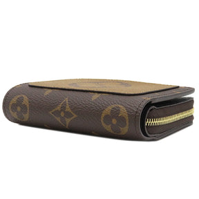 ルイヴィトン LOUIS VUITTON ポルトフォイユ ルー M81461 モノグラムリバース モノグラムリバース 二つ折り財布 ゴールド金具 茶 コンパクト財布