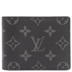 ルイヴィトン LOUIS VUITTON ポルトフォイユ スレンダー M62294 モノグラム エクリプス モノグラムエクリプスキャンバス 二つ折り財布 黒 グレー 札入れ