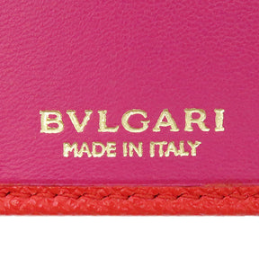 ブルガリ BVLGARI ブルガリブルガリ キーケース 288156 シースターコーラルレッド×ピンクスピネル グレインレザー キーケース ゴールド金具 赤 鍵入れ 6連 6本