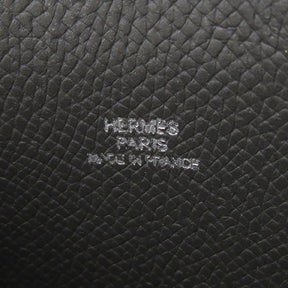 エルメス HERMES チュウチュウ グラファイト ヴォーエプソン パスケース シルバー金具 ダークブラウン