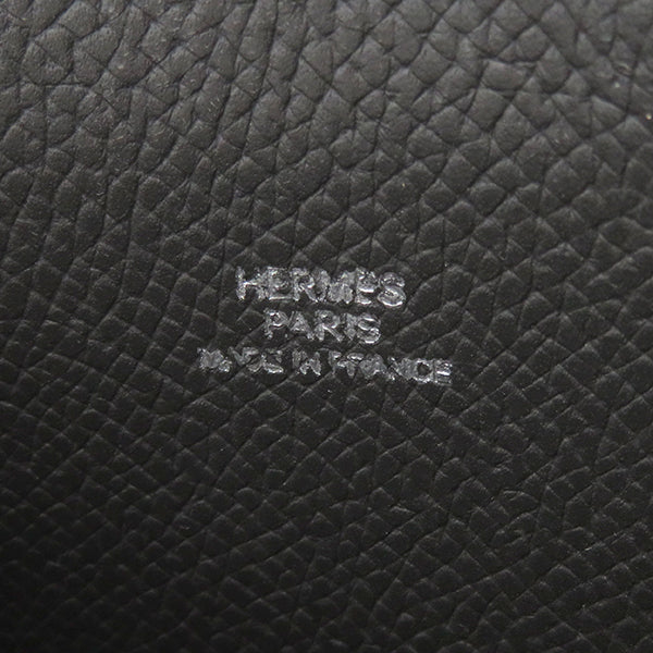 エルメス HERMES チュウチュウ グラファイト ヴォーエプソン パスケース シルバー金具 ダークブラウン