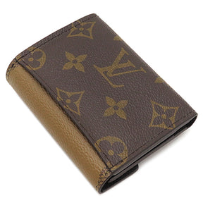 ルイヴィトン LOUIS VUITTON ポルトフォイユ ゾエ M80725 モノグラムリバース モノグラムキャンバス モノグラムリバース キャンバス 三つ折り財布 ゴールド金具 茶 コンパクトウォレット