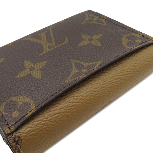 ルイヴィトン LOUIS VUITTON ポルトフォイユ ゾエ M80725 モノグラムリバース モノグラムキャンバス モノグラムリバース キャンバス 三つ折り財布 ゴールド金具 茶 コンパクトウォレット