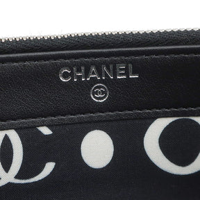 シャネル CHANEL マトラッセ チェーンウォレット AP3837  ブラック キャビアスキン チェーンウォレット シルバー金具 黒 ココマーク