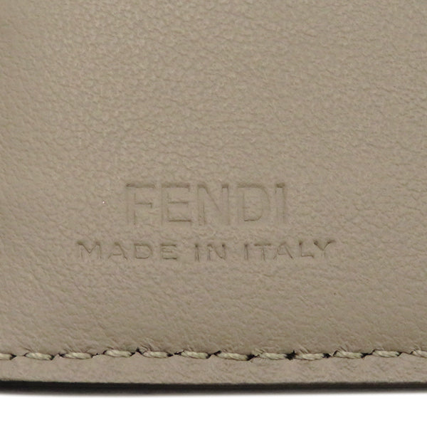 フェンディ FENDI ピーカブー セレリア 長財布 8M0437 ベージュ カーフ 長財布 シルバー金具 グレージュ